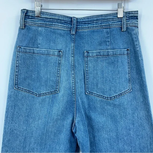Apiece Apart 12 Jeans Wide Leg Denim Merida 0196 cropped ankle women blue - Picture 8 of 10